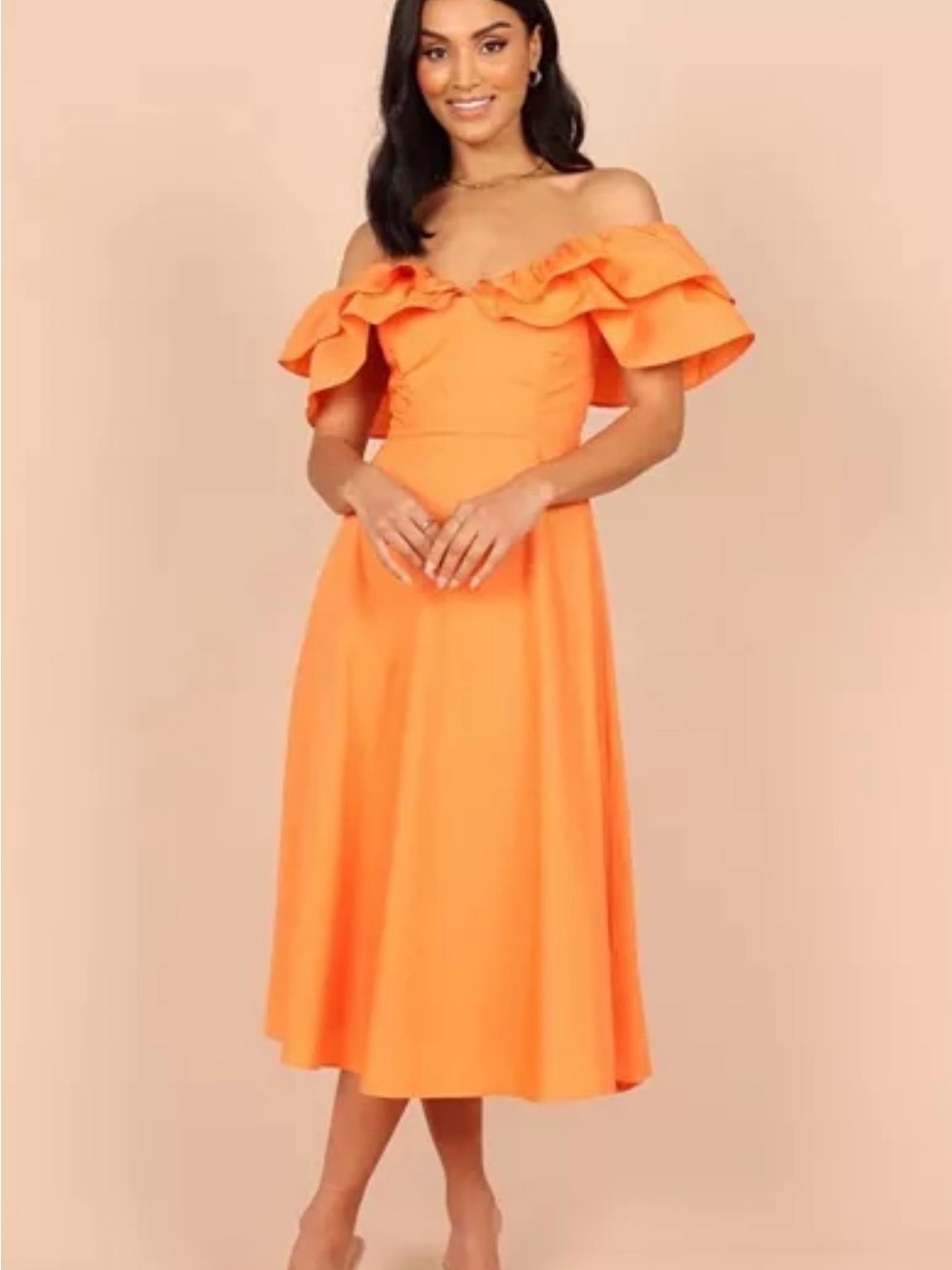 Petal & Pup Cabo Frill Sleeve Midi Dress